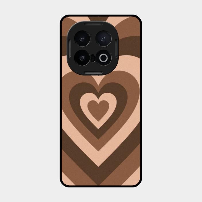 Latte Love Pattern Glossy Metal Case Cover For Iqoo 13 5G