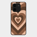 Latte Love Pattern Glossy Metal Case Cover For Iqoo Z9X 5G