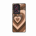 Latte Love Pattern Glossy Metal Case Cover For Motorola G96 5G
