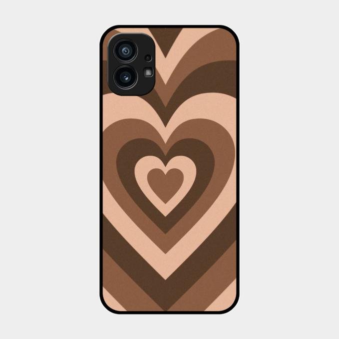 Latte Love Pattern Glossy Metal Case Cover For Nothing Phone 1