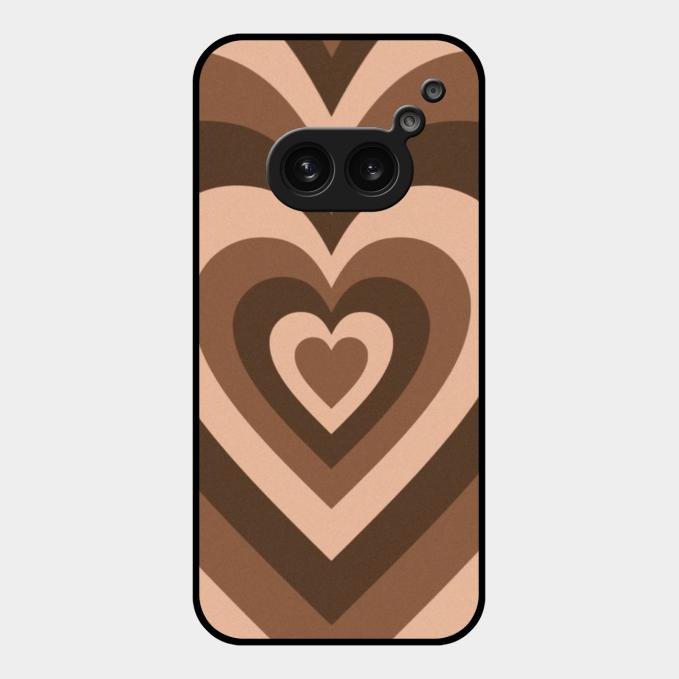 Latte Love Pattern Glossy Metal Case Cover For Nothing Phone 2A 5G