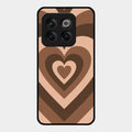 Latte Love Pattern Glossy Metal Case Cover For Oneplus 10T 5G