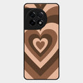 Latte Love Pattern Glossy Metal Case Cover For Oneplus 11R 5G