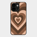 Latte Love Pattern Glossy Metal Case Cover For Oneplus 13S 5G