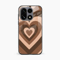 Latte Love Pattern Glossy Metal Case Cover For OnePlus 15 5G