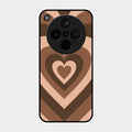 Latte Love Pattern Glossy Metal Case Cover For Oppo Find X8 5G