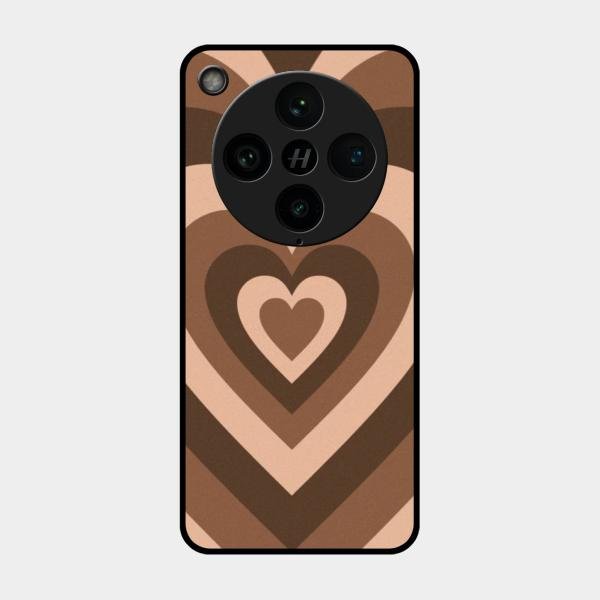 Latte Love Pattern Glossy Metal Case Cover For Oppo Find X8 Pro 5G