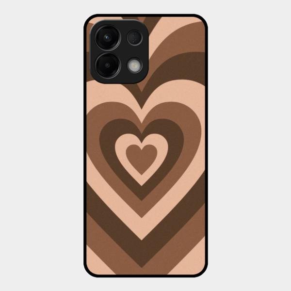 Latte Love Pattern Glossy Metal Case Cover For Oppo K13 5G