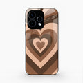 Latte Love Pattern Glossy Metal Case Cover For Oppo Reno 15 5G