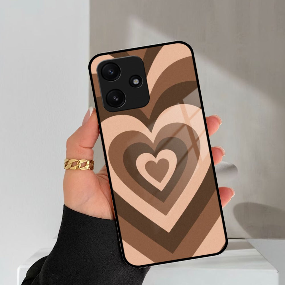 Latte Love Pattern Glossy Metal Case Cover For Poco ShopOnCliQ