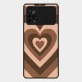 Latte Love Pattern Glossy Metal Case Cover For Poco X4 Pro 5G