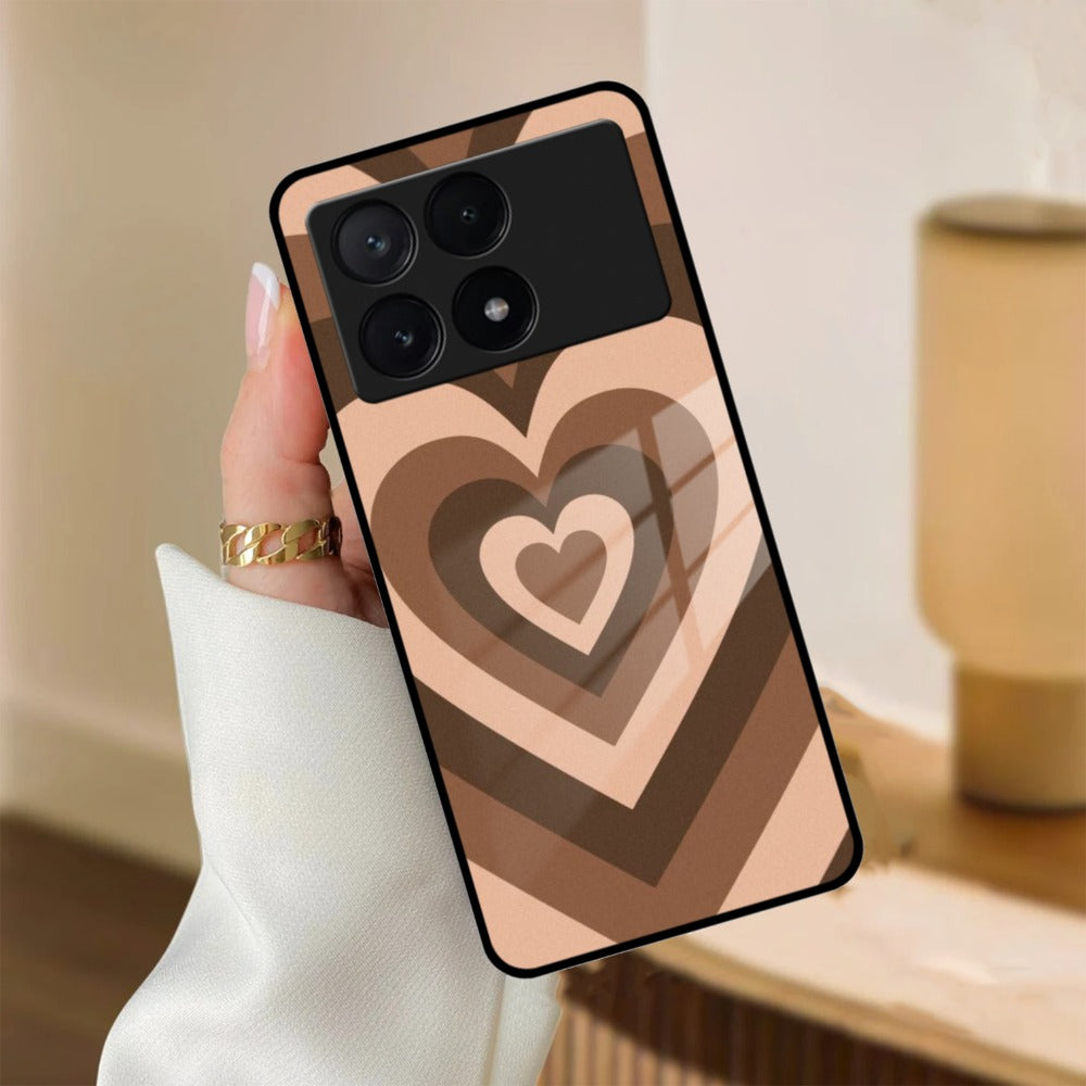 Latte Love Pattern Glossy Metal Case Cover For Poco ShopOnCliQ