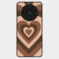 Latte Love Pattern Glossy Metal Case Cover For Realme 11 Pro Plus 5G