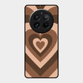 Latte Love Pattern Glossy Metal Case Cover For Realme 12 Pro Plus 5G