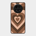 Latte Love Pattern Glossy Metal Case Cover For Realme 13 5G