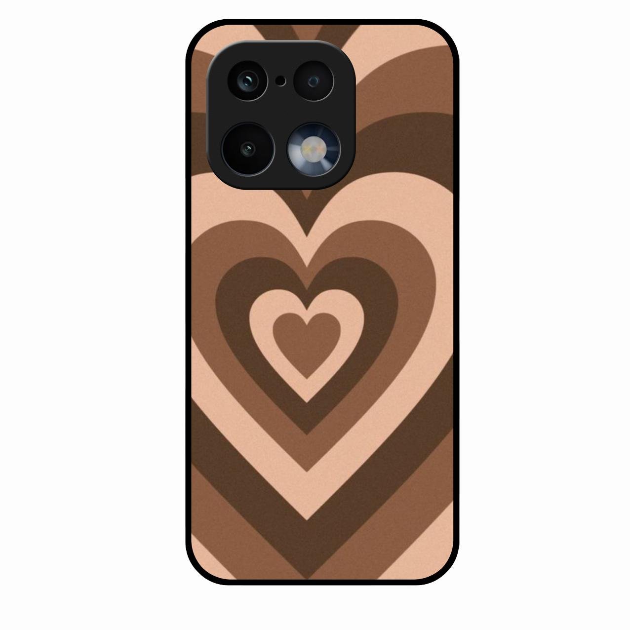 Latte Love Pattern Glossy Metal Case Cover For Realme 16 Pro 5G