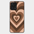Latte Love Pattern Glossy Metal Case Cover For Realme 9 Pro 5G