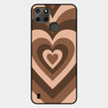 Latte Love Pattern Glossy Metal Case Cover For Realme C21Y