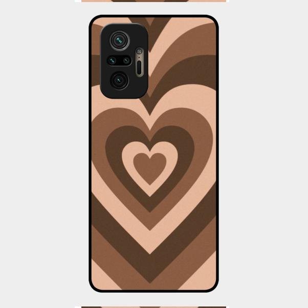 Latte Love Pattern Glossy Metal Case Cover For Redmi Note 10 Pro