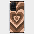 Latte Love Pattern Glossy Metal Case Cover For Redmi Note 11 Pro 5G