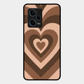 Latte Love Pattern Glossy Metal Case Cover For Redmi Note 12 Pro 5G