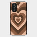 Latte Love Pattern Glossy Metal Case Cover For Samsung Galaxy F23 5G