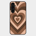 Latte Love Pattern Glossy Metal Case Cover For Samsung Galaxy S23 Fe 5G
