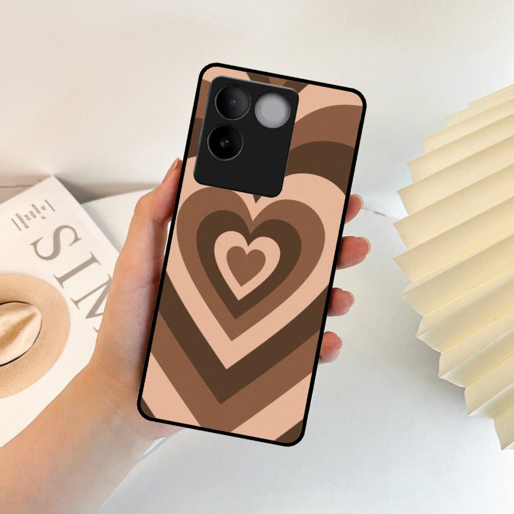 Latte Love Patter Glossy Metal Case Cover Coffee For Vivo