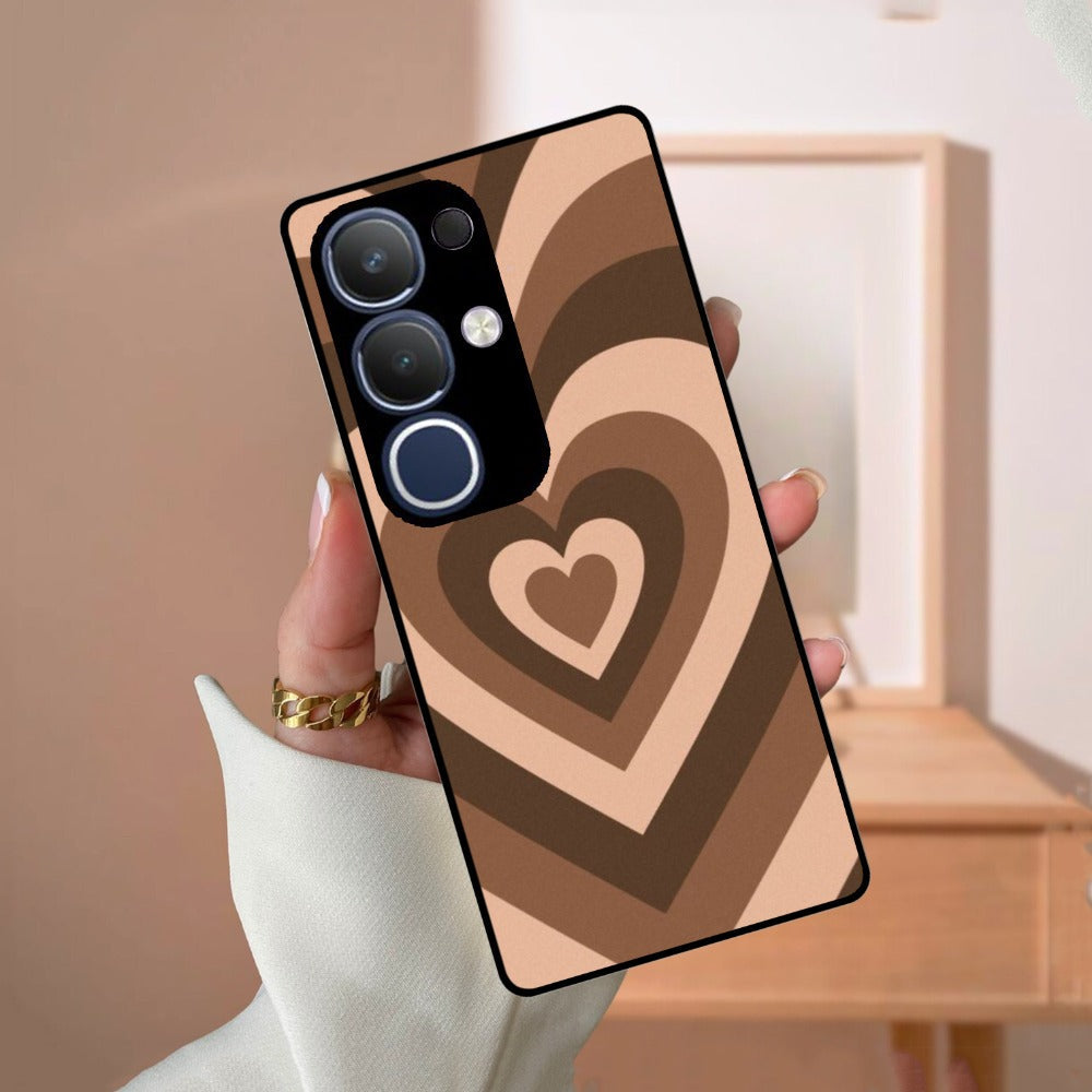 Latte Love Patter Glossy Metal Case Cover Coffee For Vivo