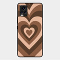 Latte Love Pattern Glossy Metal Case Cover For Vivo V20 Pro 5G