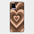 Latte Love Pattern Glossy Metal Case Cover For Vivo V20