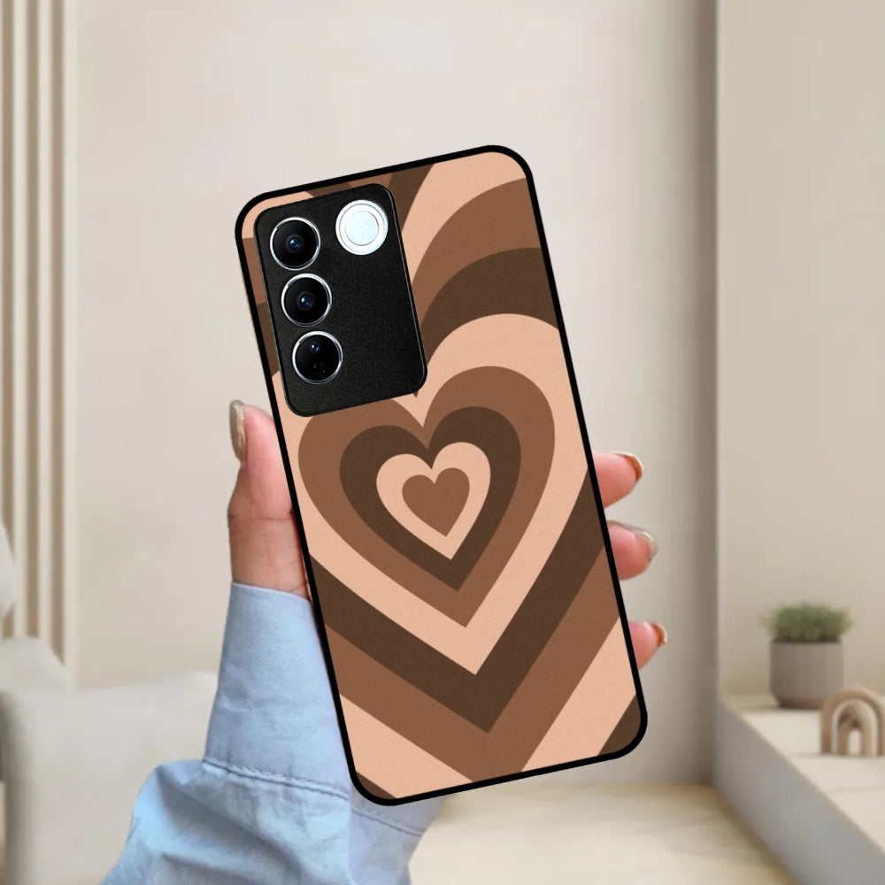 Latte Love Patter Glossy Metal Case Cover Coffee For Vivo