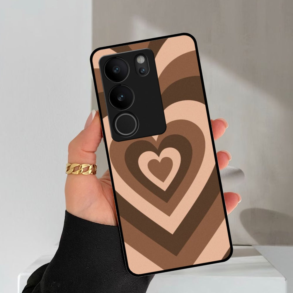 Latte Love Patter Glossy Metal Case Cover Coffee For Vivo