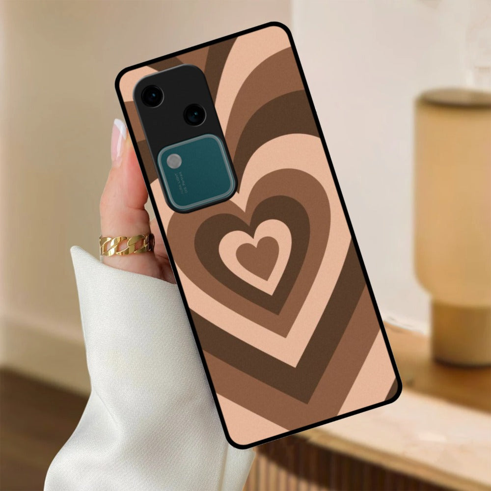 Latte Love Patter Glossy Metal Case Cover Coffee For Vivo
