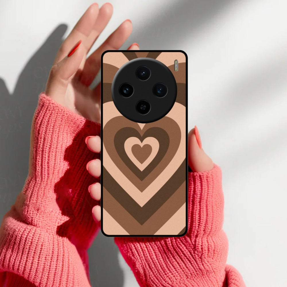 Latte Love Patter Glossy Metal Case Cover Coffee For Vivo