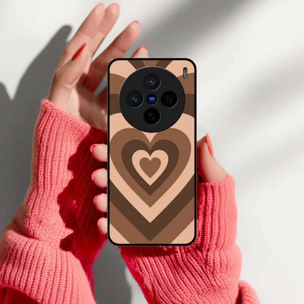 Latte Love Patter Glossy Metal Case Cover Coffee For Vivo