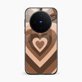 Latte Love Pattern Glossy Metal Case Cover For Vivo X300 5G