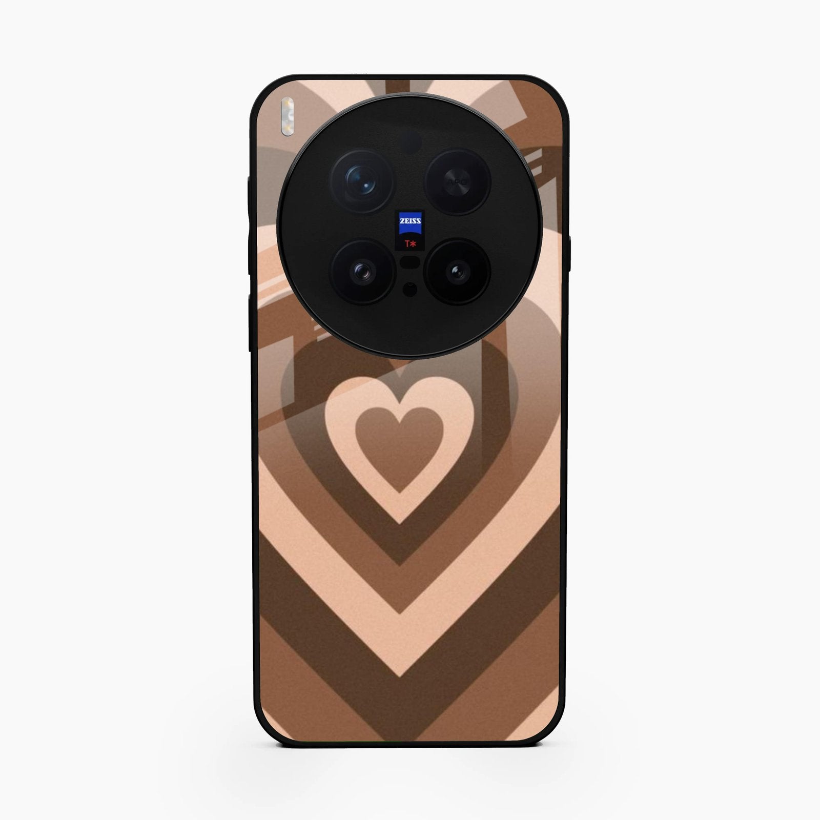 Latte Love Pattern Glossy Metal Case Cover For Vivo X300 Pro 5G