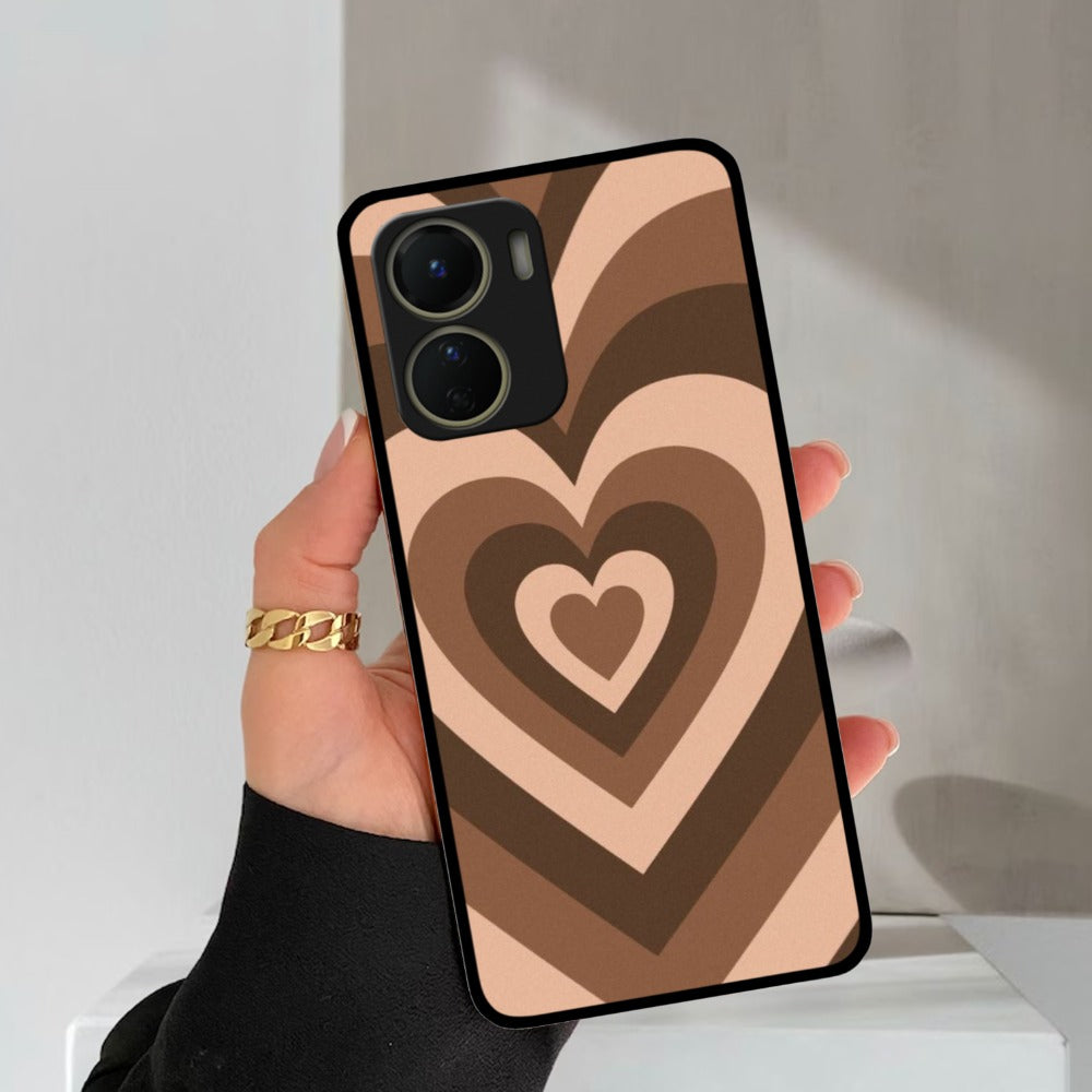 Latte Love Patter Glossy Metal Case Cover Coffee For Vivo