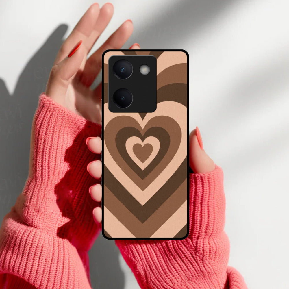 Latte Love Patter Glossy Metal Case Cover Coffee For Vivo