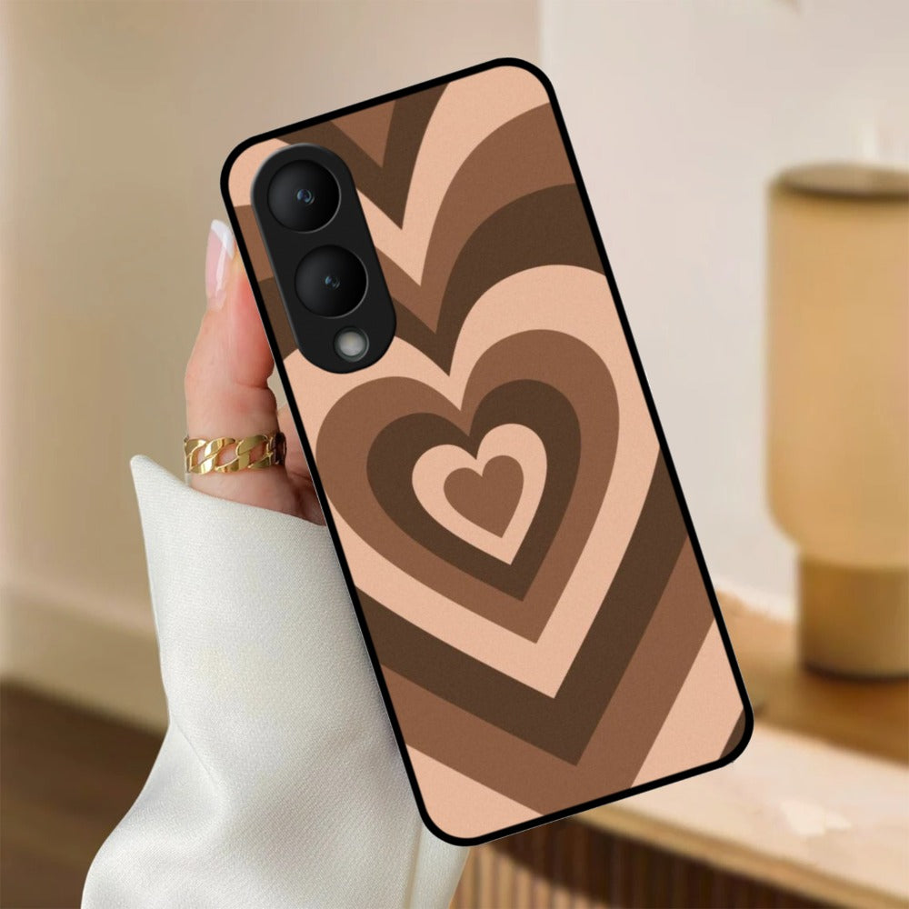 Latte Love Patter Glossy Metal Case Cover Coffee For Vivo