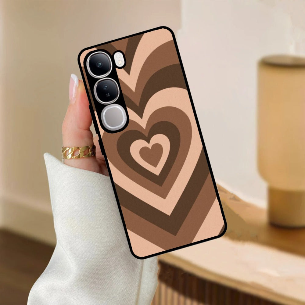 Latte Love Patter Glossy Metal Case Cover Coffee For Vivo