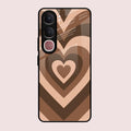 Latte Love Pattern Glossy Metal Case Cover For Vivo Y31 5G