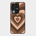 Latte Love Pattern Glossy Metal Case Cover For Vivo Y31 Pro 5G
