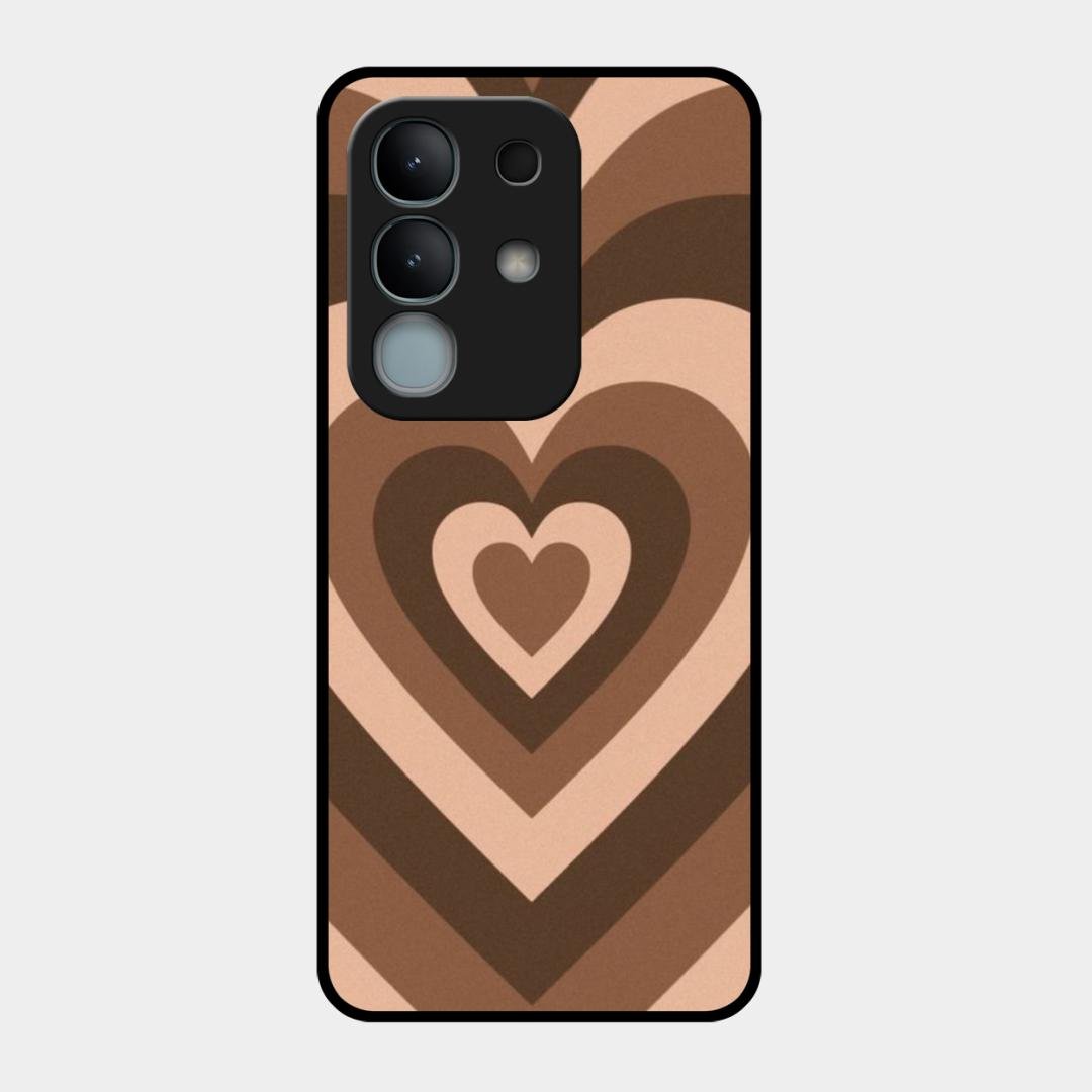Latte Love Pattern Glossy Metal Case Cover For Vivo Y31 Pro 5G