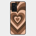 Latte Love Pattern Glossy Metal Case Cover For Vivo Y75 4G