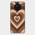 Latte Love Pattern Glossy Metal Case Cover For Xiaomi Mi 10I 5G