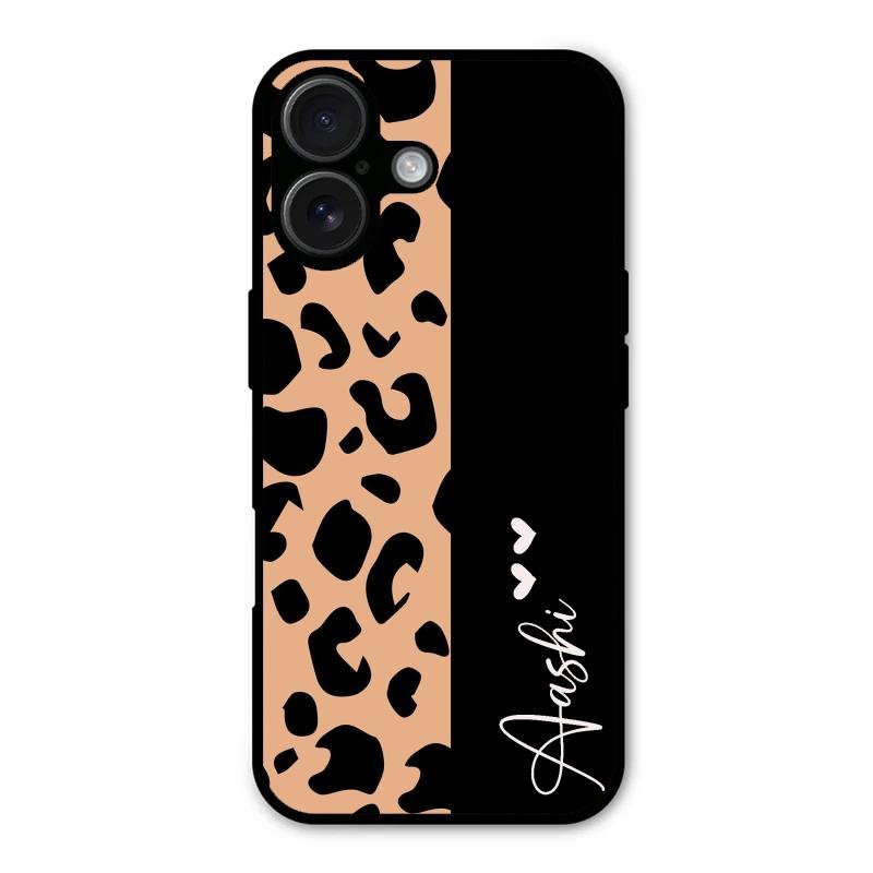 Leopard Glass Case Cover For iPhone 16 Plus