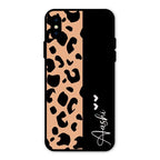 Leopard Glass Case Cover For iPhone XS