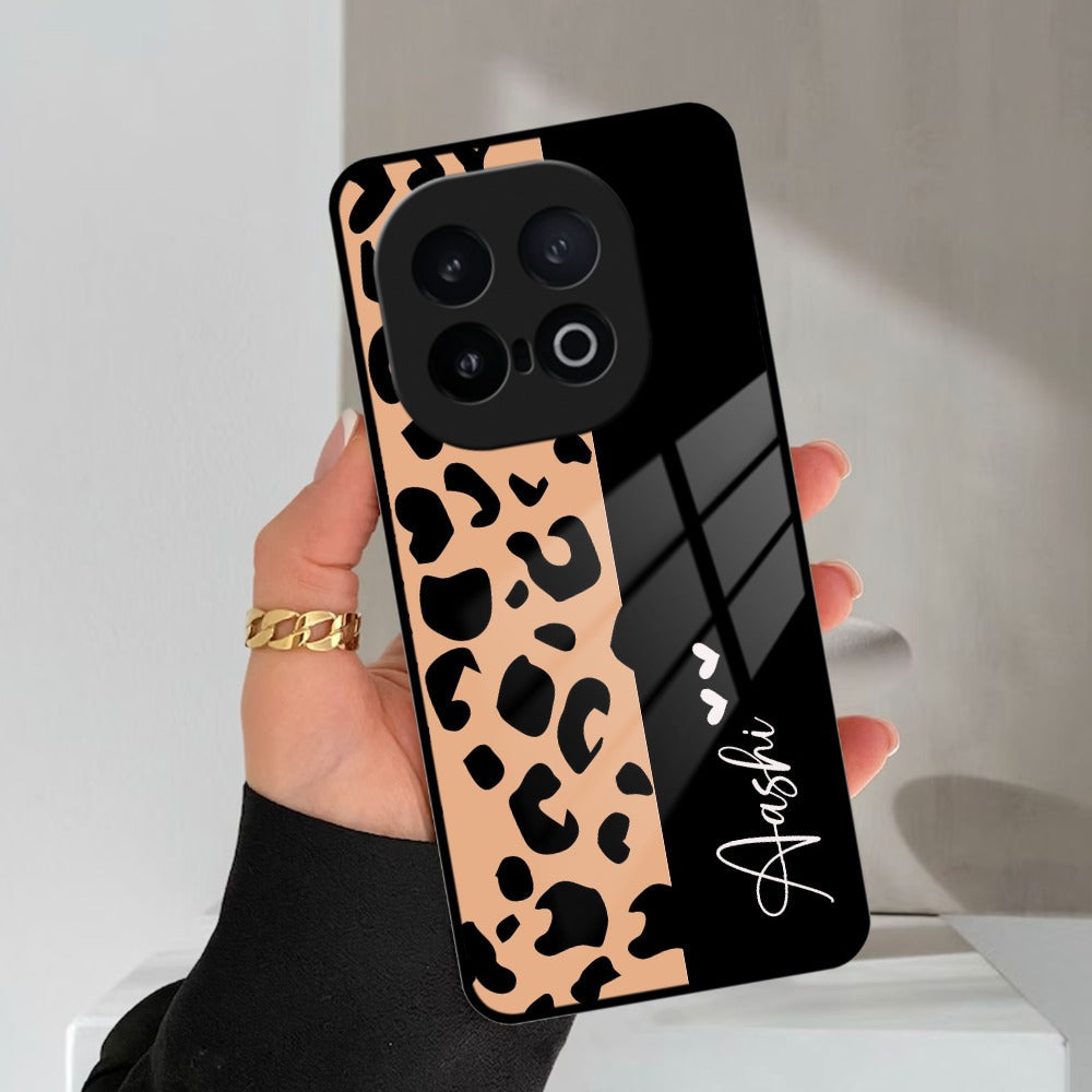 Leopard Glass Case Cover For iQOO